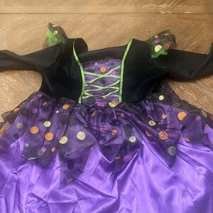 Purple and Black Kids Witch Costume